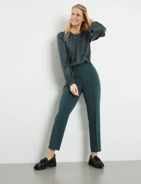 Trousers with Vertical Pintucks