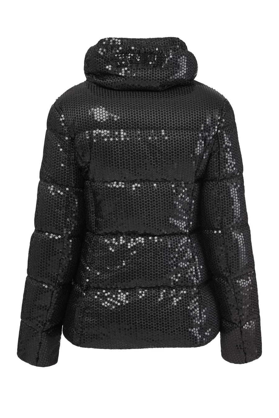 Unreal Fur WOMENS DESIRE SEQUIN PUFFER  JACKET BLACK