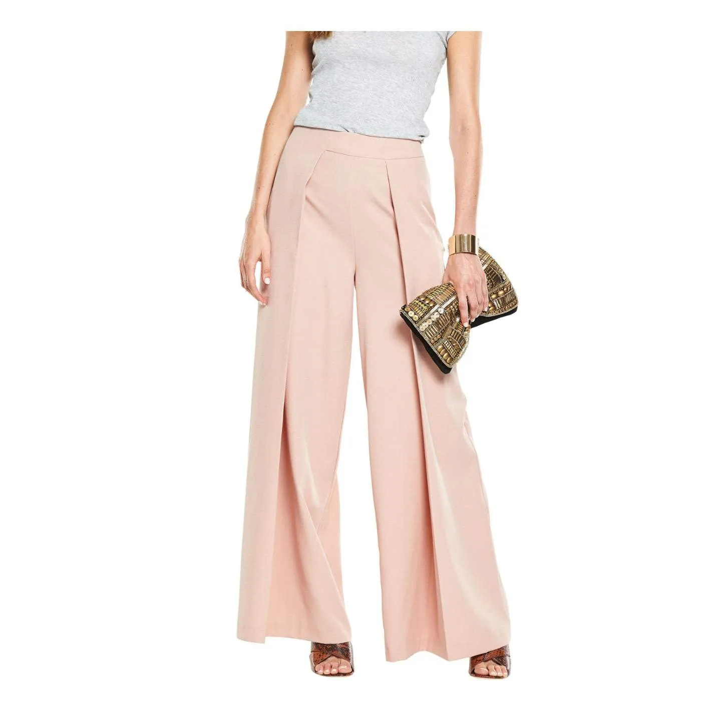 V By Very Pleated Wide Leg Womens Trousers