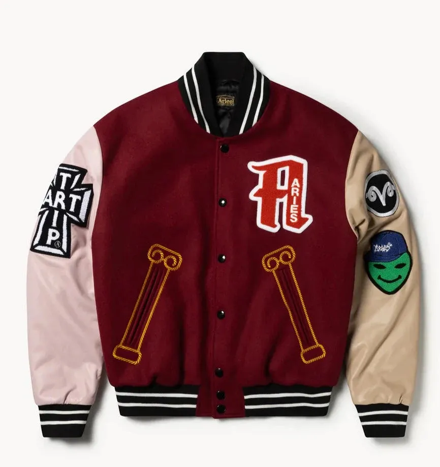 VARSITY JACKET / ARIES / BURGUNDY