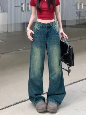 Vintage Y2K Baggy High Waist Wide-leg Denim Jeans