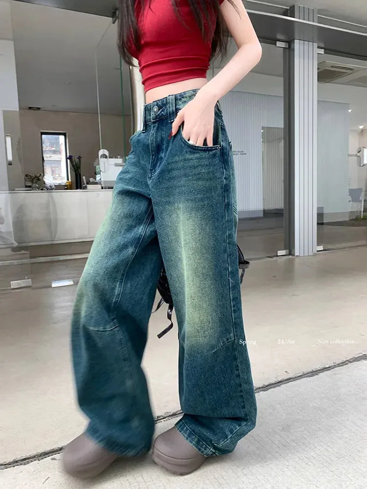 Vintage Y2K Baggy High Waist Wide-leg Denim Jeans