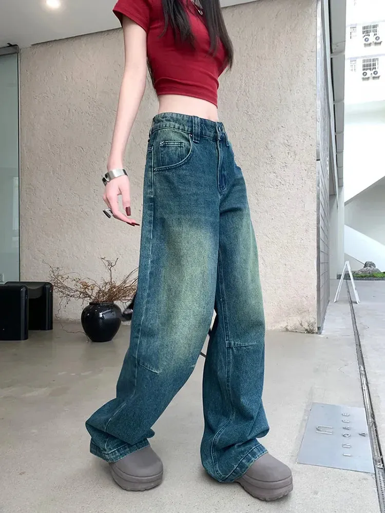 Vintage Y2K Baggy High Waist Wide-leg Denim Jeans