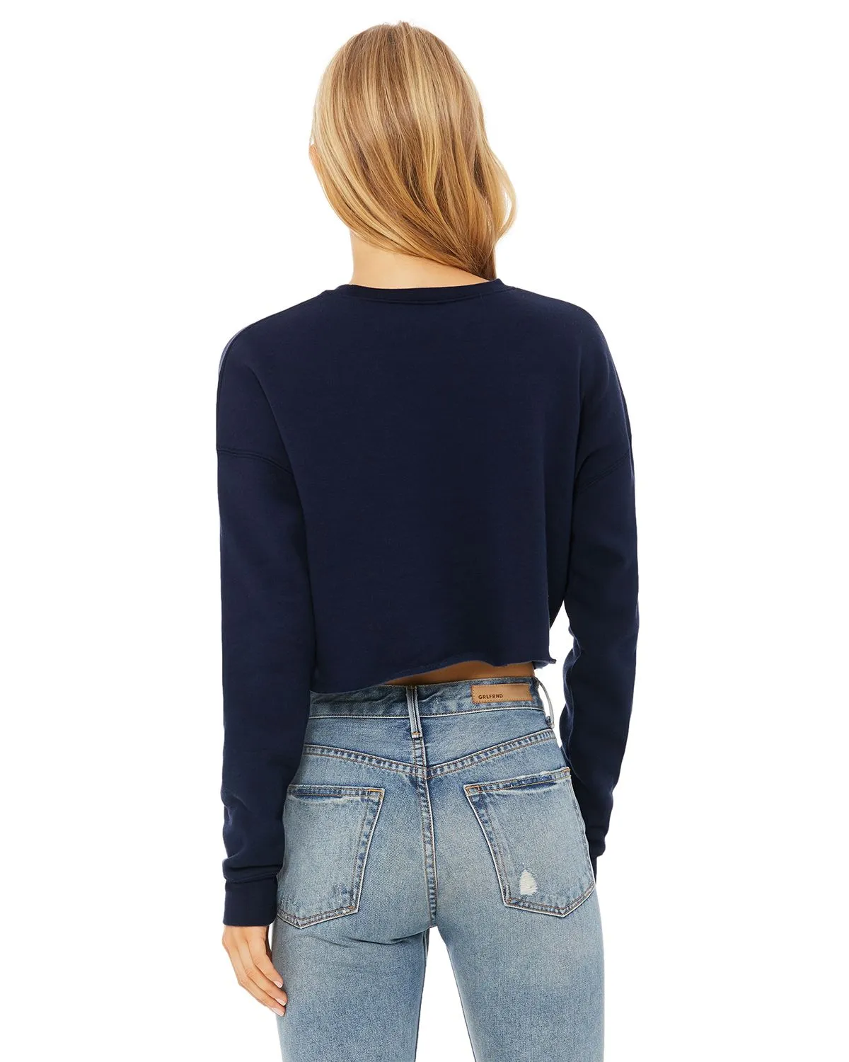 Wholesale Women's Cropped Crew Neck Long Sleeve Sweatshirts