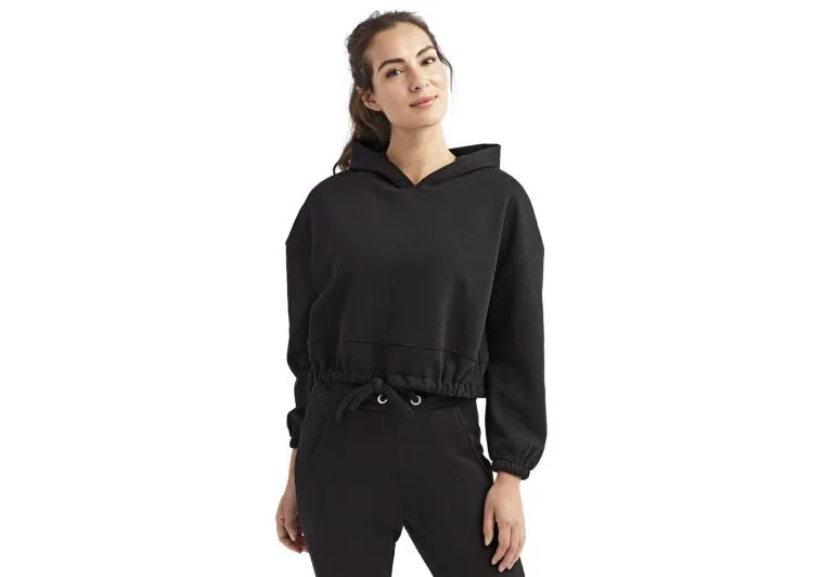 Wholesale Women's Cropped Long Sleeve Hoodie Sweatshirts