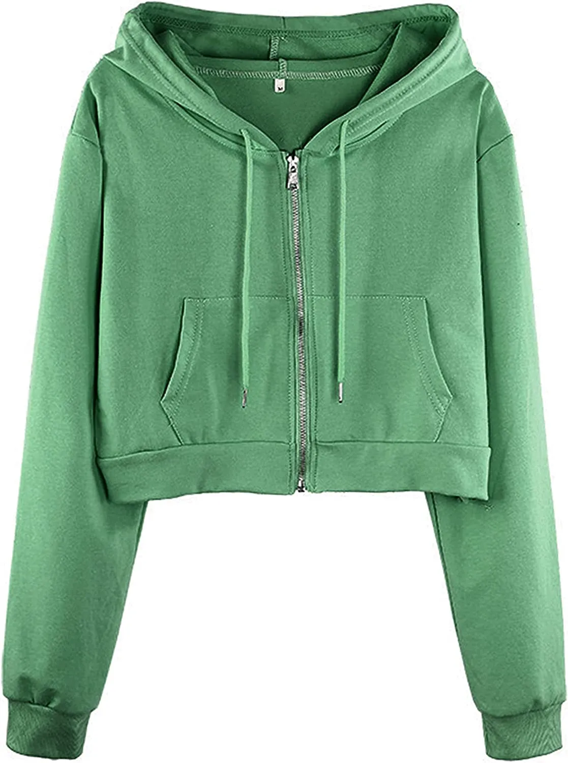 Wholesale Women's Long Sleeve Cropped Zip Up Hoodies