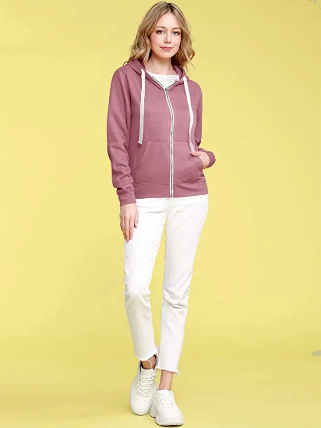 Wholesale Women's  Long Sleeve Zip-up Hoodie Jacket