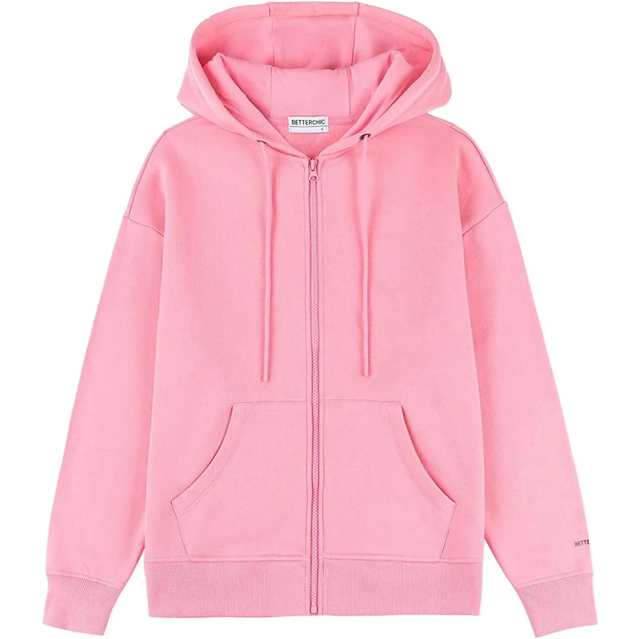 Wholesale Women's Long Sleeve Zipper Fleece Hoodie Classic Drawstring Pullover