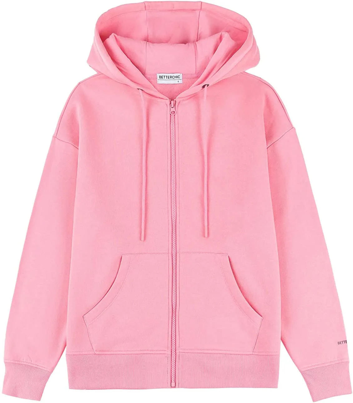 Wholesale Women's Long Sleeve Zipper Fleece Hoodie Classic Drawstring Pullover