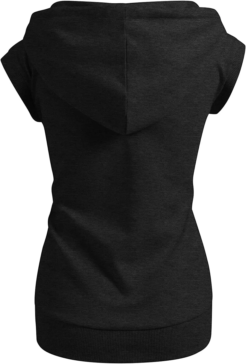 Wholesale Women's Short Sleeve Fleece Hoody Classic Drawstring Pullover