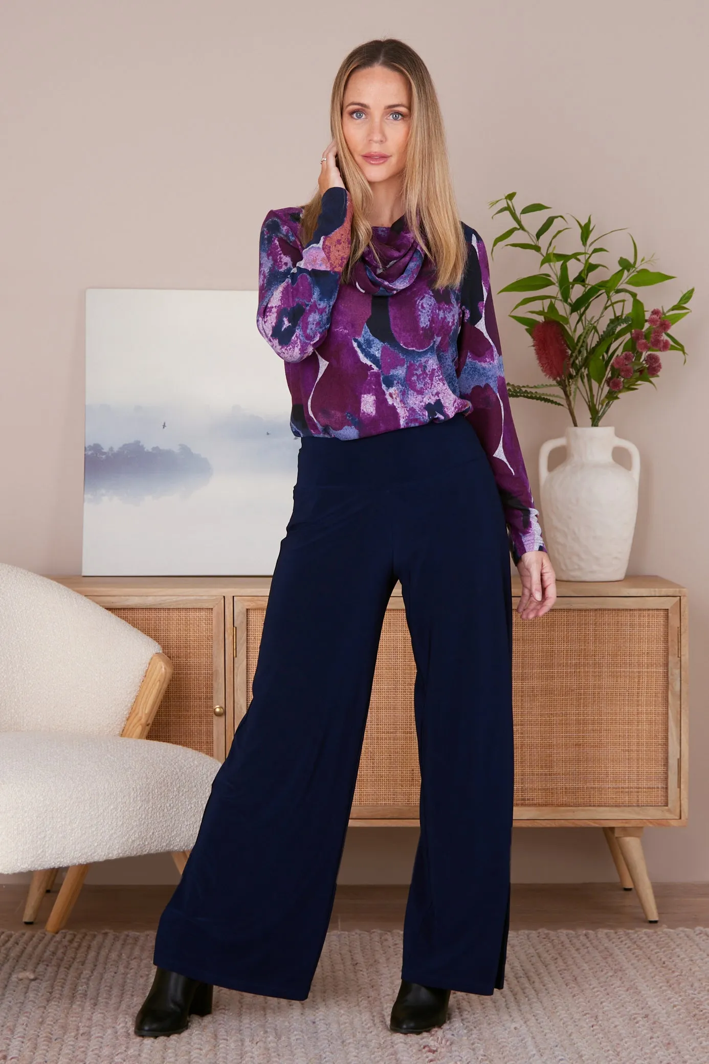 Wide Leg Must Have Pants - Navy