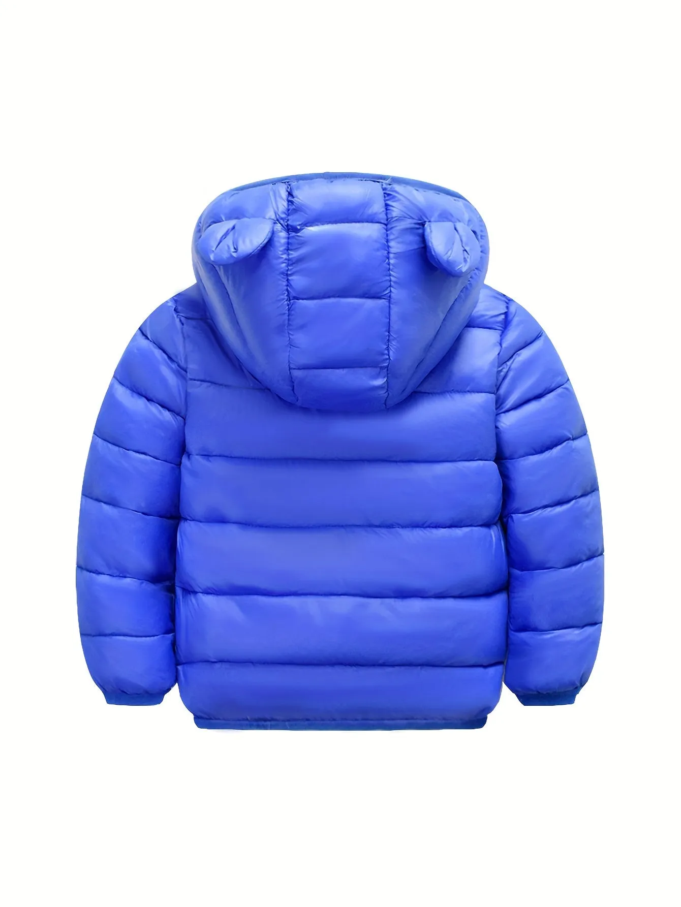 Winter Warmth Boys Puffer Jacket - Soft, Comfortable, and Windproof with Zipper and Hood - Machine Washable, Polyester Fiber Fill, and Nylon Lining