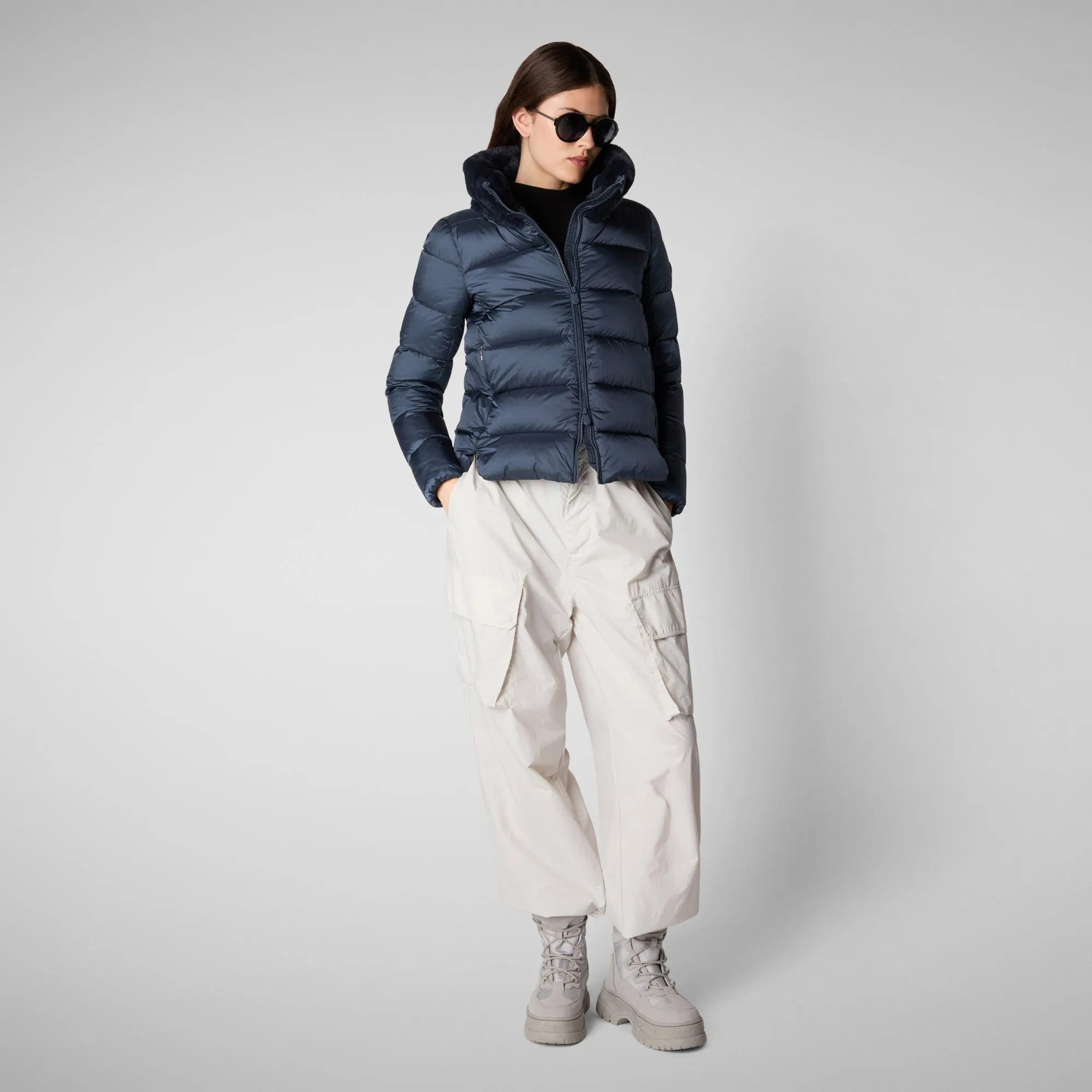 Women's animal free Puffer mei in night blue