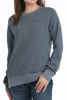 Women's Cinch Pullover Light Blue Sweater