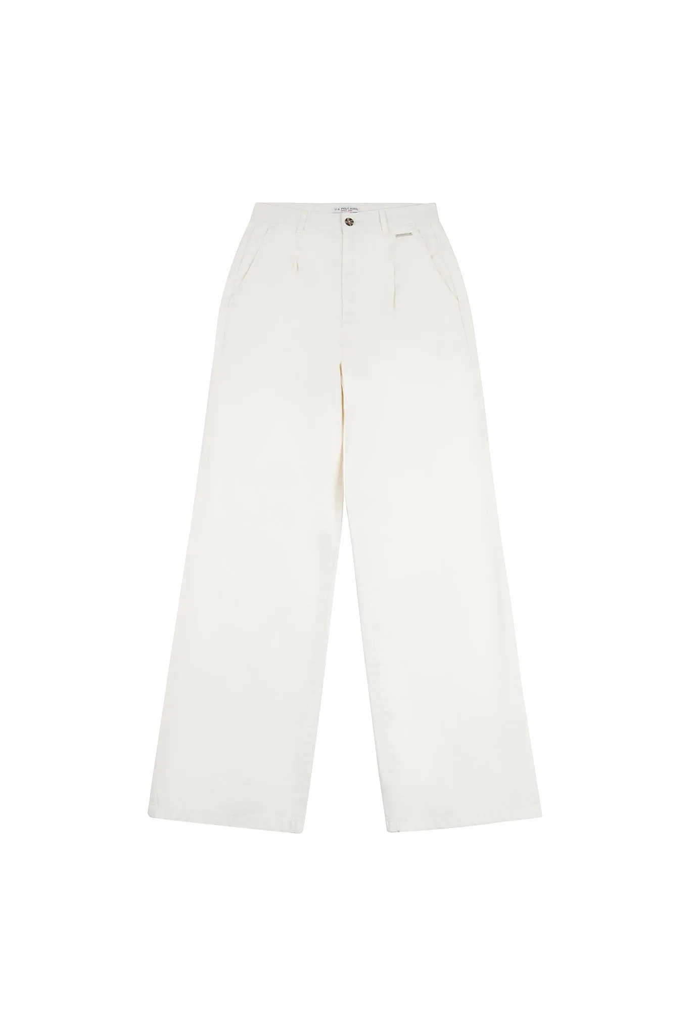 Women's Wide Leg Pleated Trouser in Egret